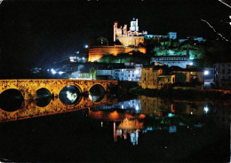 *CPM - 34 - BEZIERS  - Vue De Nuit Sur La Cathédrale St Nazaire Et Le Pont Vieux Sur L'Orb - Beziers