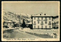 PRAGELATO - Albergo Albergian E Via Nazionale  - Viaggiata 1939 - Rif. 30406 - Altri & Non Classificati