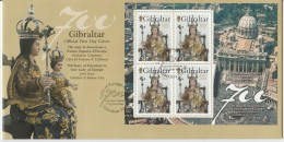 Gibraltar 2009 FDC Emission Commune Vatican Lady Of Europa Gibraltar FDC Joint Issue Vaticano Lady Of Europa - Gemeinschaftsausgaben