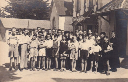 Carte Photo Perros Guirec Colonie De Vacances Le Quinquis Envoi Rue De Palestine Mariane Gandon 1948 Scout Curé - Perros-Guirec