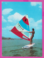 311483 / Bulgaria - Golden Sands (Varna) - Muscular Boy Surfing Windsurfing Windsurfen Planche A Voile 1987 PC Septemvri - Altri & Non Classificati