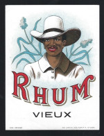 Etiquette Rhum Vieux " Homme Chapeau" - Rhum