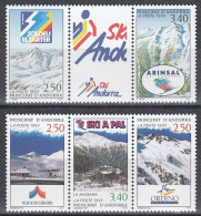 FRENCH ANDORRA 446-450,unused - Skiing