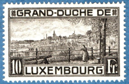 Luxemburg 1923 10 Fr Black  Perf 12½, 1 Value MNH - Ungebraucht