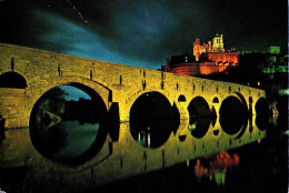 *CPM - 34 - BEZIERS  - Vue De Nuit Sur La Cathédrale St Nazaire Et Le Pont Vieux Sur L'Orb - Beziers