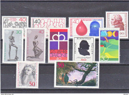 RFA 1974 Yvert 644-646 + 653-655 + 659-662 + 664 NEUF** MNH Cote : 12,20 Euros - Unused Stamps
