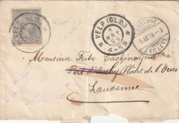 Pays Bas Lettre VELP 3/3/1899 Pour Lausanne Suisse - 2 Scan - Déchirure Au Verso - Briefe U. Dokumente