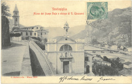 Cpa VENTIMIGLIA - 1907 - Alveo Del Fiume Roja E Chiesa Di S. Giovanni - Sonstige & Ohne Zuordnung