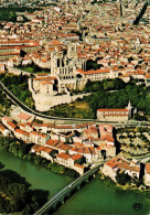 *CPM - 34 - BEZIERS  - Vue Aérienne Sur La Cathédrale St Nazaire Et Le Vieux Pont Sur L'Orb - Beziers