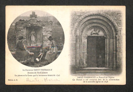 52 - SAINT  THIEBAULT - 2 Vues  - La Fontaine - Portail De L'Église - Andere & Zonder Classificatie