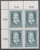 1981 , Mi 1677 ** (1) - 4er Block Postfrisch - 75. Todestag Von Ludwig Boltzmann - Unused Stamps