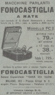 Fonocastiglia Modello FC 2 - Pubblicità D'epoca - 1930 Vintage Advertising - Publicités