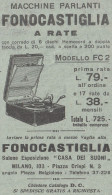 Fonocastiglia Modello FC 2 - Pubblicità D'epoca - 1930 Vintage Advertising - Publicités