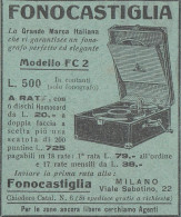 Fonocastiglia Modello FC 2 - Pubblicità D'epoca - 1930 Vintage Advertising - Publicités