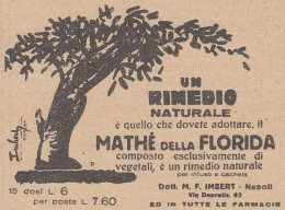 Mathé Della Florida - Pubblicità D'epoca - 1930 Vintage Advertising - Publicités