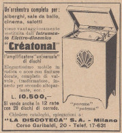 Amplificatore Di Dischi Créational - Pubblicità D'epoca - 1930 Advertising - Publicités
