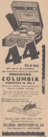Grafofono COLUMBIA Portatile 109 A - Pubblicità D'epoca - 1930 Vintage Ad - Publicités