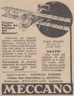 MECCANO - Alfredo Parodi - 1931 Pubblicità Epoca - Vintage Advertising - Publicités