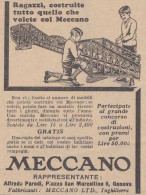 MECCANO - Alfredo Parodi - 1931 Pubblicità Epoca - Vintage Advertising - Publicités