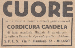 Cordicura Candela - 1931 Pubblicità Epoca - Vintage Advertising - Publicités