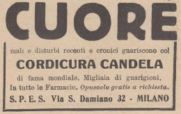 Cordicura Candela - 1931 Pubblicità Epoca - Vintage Advertising - Publicités