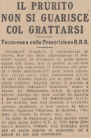 Prescrizione D.D.D. - 1926 Pubblicità Epoca - Vintage Advertising - Advertising