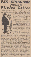 Pilules GALTON Per Dimagrire - 1926 Pubblicità Epoca - Vintage Advertising - Advertising