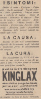 Cioccolatino Purgativo KINGLAX - 1926 Pubblicità - Vintage Advertising - Publicités