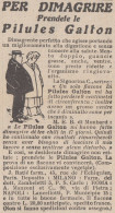 Pilules Galton Per Dimagrire - 1926 Pubblicità Epoca - Vintage Advertising - Publicités