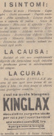 Cioccolatino Purgativo KINGLAX - 1926 Pubblicità - Vintage Advertising - Publicités