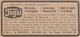 TOGAL - Sig. Camerani Di Ravenna - 1926 Pubblicità - Vintage Advertising - Advertising