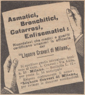 Liquore CRAVERI Di Milano - 1926 Pubblicità - Vintage Advertising - Advertising