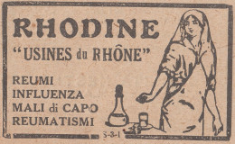 RHODINE - 1926 Pubblicità Epoca - Vintage Advertising - Advertising