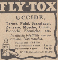 Insetticida FLY-TOX - 1926 Pubblicità Epoca - Vintage Advertising - Publicités