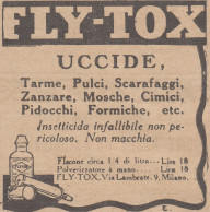 Insetticida FLY-TOX - 1926 Pubblicità Epoca - Vintage Advertising - Publicités