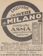 Liquore CRAVERI Di Milano - 1926 Pubblicità - Vintage Advertising - Advertising