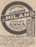 Liquore CRAVERI Di Milano - 1926 Pubblicità - Vintage Advertising - Publicités