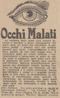 IRIDAL Occhi Malati - 1926 Pubblicità Epoca - Vintage Advertising - Publicités