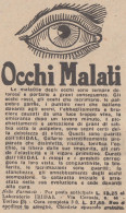 IRIDAL Occhi Malati - 1926 Pubblicità Epoca - Vintage Advertising - Advertising