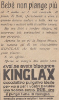 Cioccolatino Purgativo KINGLAX - 1926 Pubblicità - Vintage Advertising - Advertising