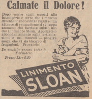 Linimento SLOAN - 1926 Pubblicità Epoca - Vintage Advertising - Publicités