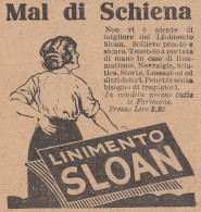 Linimento SLOAN - 1926 Pubblicità Epoca - Vintage Advertising - Advertising