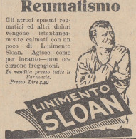 Linimento SLOAN - 1926 Pubblicità Epoca - Vintage Advertising - Advertising