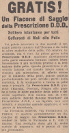 Prescrizione D.D.D. - 1926 Pubblicità Epoca - Vintage Advertising - Advertising