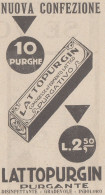 LATTOPURGIN Purgativo - 1926 Pubblicità Epoca - Vintage Advertising - Publicités