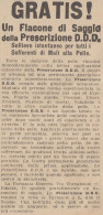 Prescrizione D.D.D. - 1926 Pubblicità Epoca - Vintage Advertising - Publicités