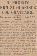 Prescrizione D.D.D. - 1926 Pubblicità Epoca - Vintage Advertising - Publicités