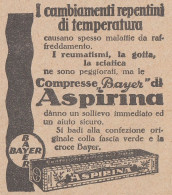 Compresse Bayer Di ASPIRINA - 1926 Pubblicità Epoca - Vintage Advertising - Publicités