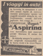 Compresse Bayer Di ASPIRINA - 1926 Pubblicità Epoca - Vintage Advertising - Publicités