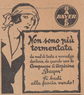 Compresse Bayer Di ASPIRINA - 1926 Pubblicità Epoca - Vintage Advertising - Advertising